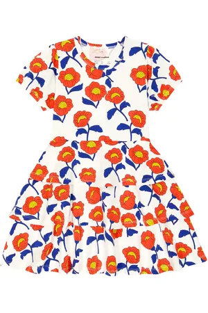 Mini Rodini Abito in misto cotone con stampa