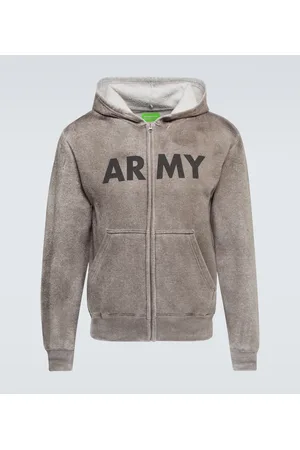 NotSoNormal Felpa Army in jersey di cotone