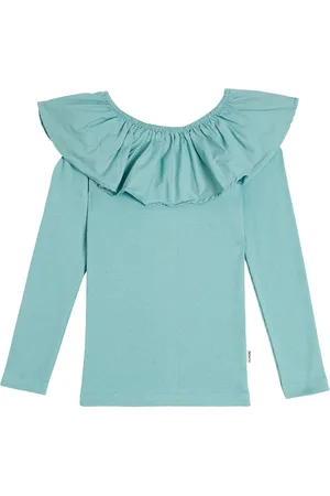 Molo Top Renate in misto cotone con volant