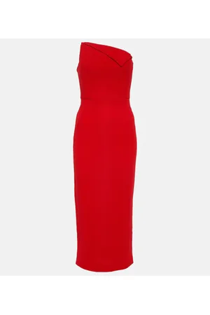 Roland Mouret Abito midi Origami in lana