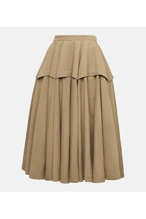 Bottega Veneta Gonna midi in misto cotone