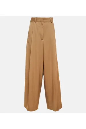 DRIES VAN NOTEN Pantaloni in lana a gamba larga