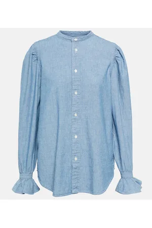 Ralph Lauren Blusa in cotone con volant