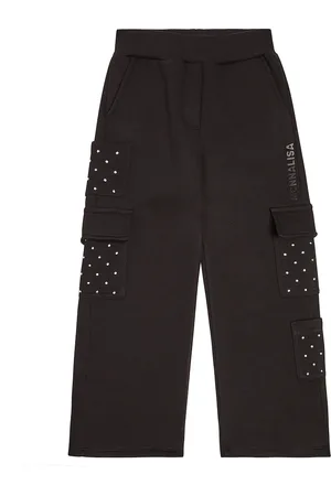 MONNALISA Pantaloni sportivi in jersey con borchie