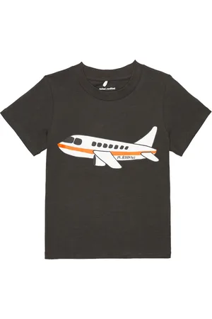 Mini Rodini T-shirt Airplane in jersey di misto cotone