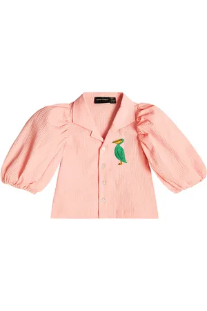 Mini Rodini Blusa in cotone con ricamo