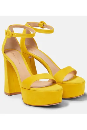 Gianvito Rossi Sandali con plateau in suede