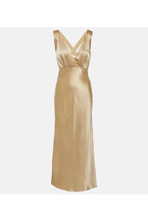Khaite Abito midi Milo in charmeuse di seta