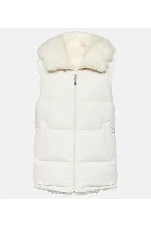 YVES SALOMON Piumino reversibile in shearling senza maniche