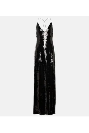 NILI LOTAN Abito lungo Katie con paillettes
