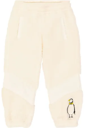 Mini Rodini Pantaloni in pile con ricamo