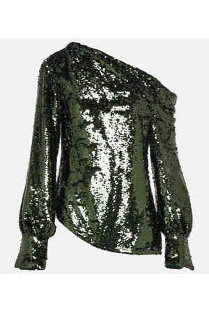 Simkhai Top monospalla Alice con paillettes