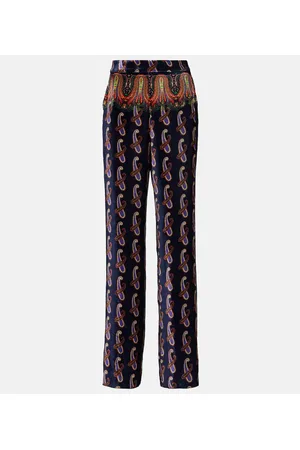 Etro Pantaloni regular con stampa paisley