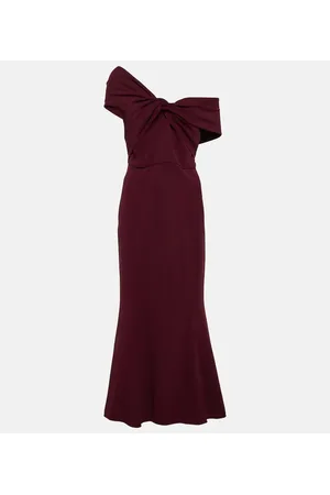 Roland Mouret Abito midi asimmetrico in cady