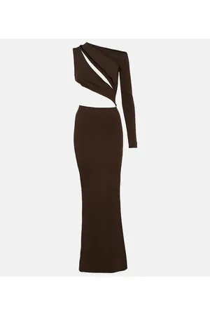 AYA MUSE Abito lungo Actin monospalla con cut-out