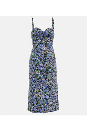 Carolina Herrera Abito midi in cotone con stampa