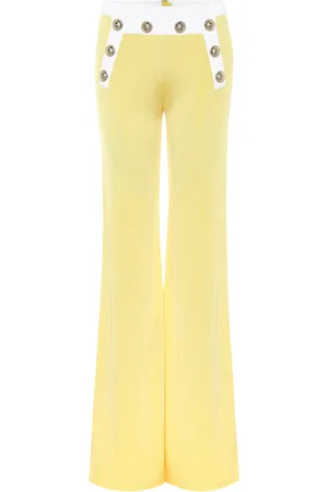 Balmain Pantaloni a vita alta in maglia