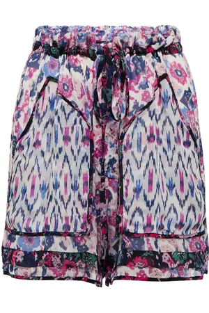 Marant Etoile Shorts Riolmy in georgette con stampa