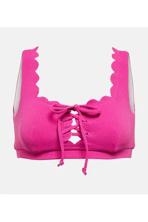 Marysia Top bikini con orlo a smerlo