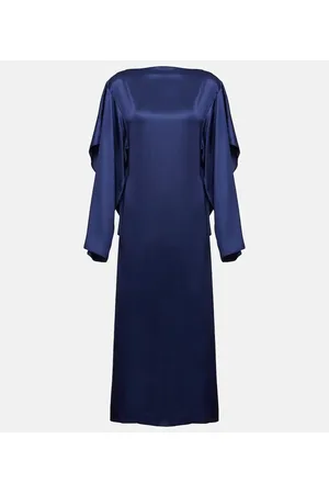 Maison Margiela Abito midi in raso drappeggiato