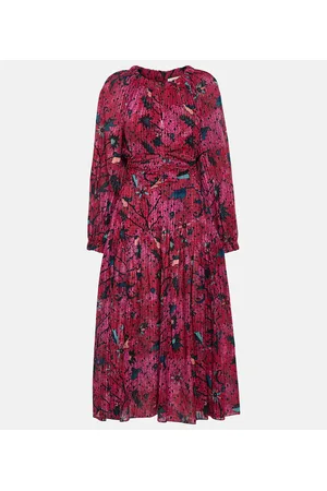 ULLA JOHNSON Abito midi Helia in misto cotone