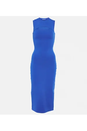 Victoria Beckham Abito midi Slash Front in crêpe