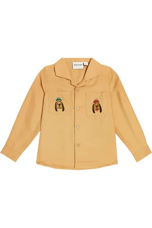 Mini Rodini Camicia Bloodhound con ricamo