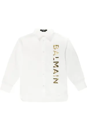 Balmain Camicia in cotone con logo