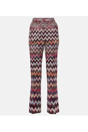 Missoni Pantaloni flared in lamé a zig-zag