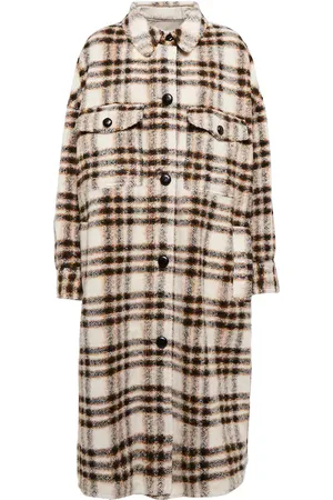Marant Etoile Cappotto Fontizi in misto lana a quadri