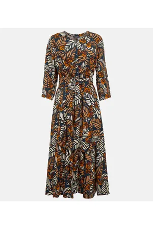 Max Mara Abito midi Mantide in cotone con stampa