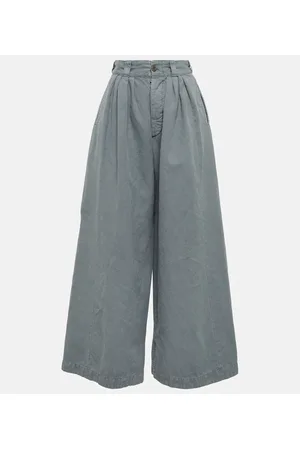 Maison Margiela Pantaloni in canvas di cotone e lino