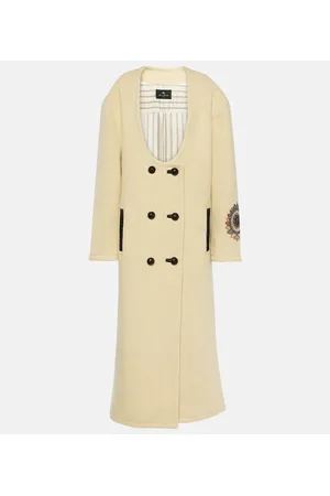 Etro Cappotto in misto lana con ricamo