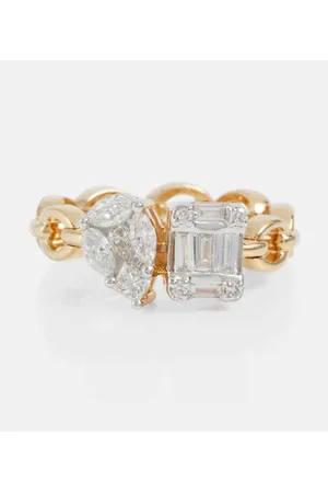 Nadine Aysoy Anello Catena Illusion in 18kt