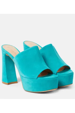 Gianvito Rossi Sandali Holly in suede con plateau