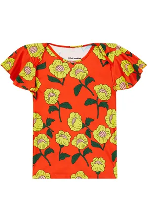 Mini Rodini Top da bagno Flowers con stampa