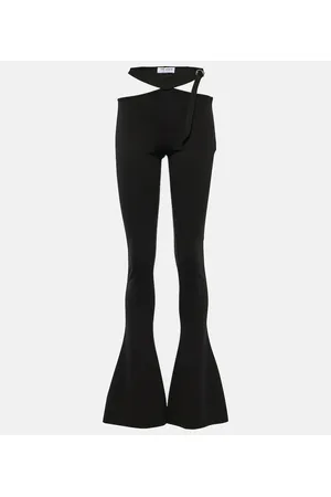 The Attico Pantaloni flared in jersey con cutout