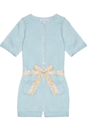 Tartine Et Chocolat Jumpsuit corta in chambray con cintura