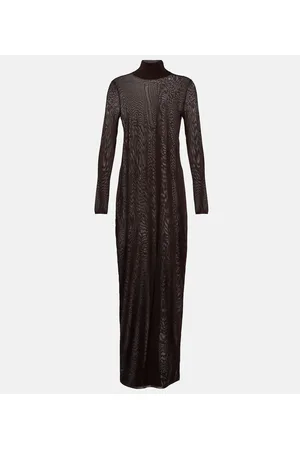 Alaïa Alaïa Abito lungo a collo alto in maglia