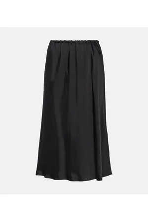 Jil Sander Gonna midi in raso