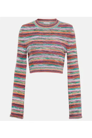 Chloé Chloé Top in lana e cashmere a righe