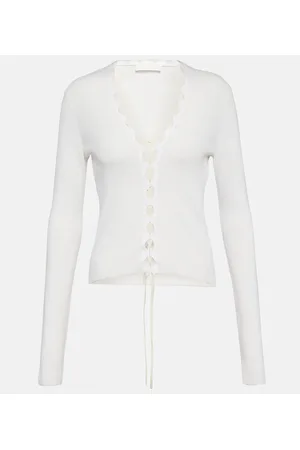 DION LEE Cardigan in maglia di cotone a coste