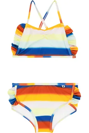 Molo Bikini Nanda a righe con volant