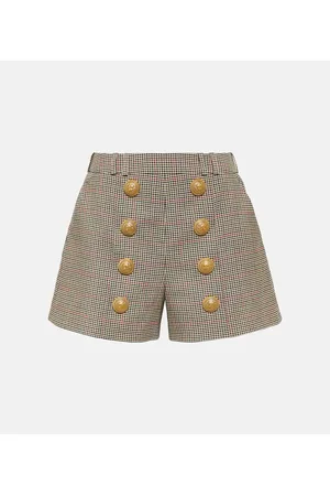 Balmain Shorts in misto lana principe di Galles
