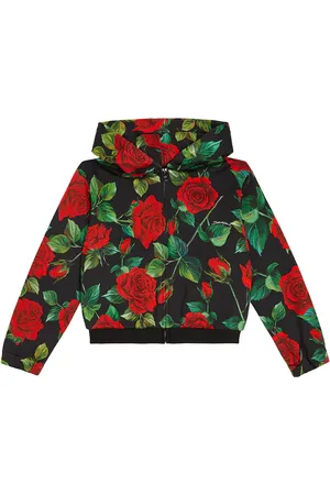 Dolce & Gabbana Felpa con zip, stampa e cappuccio