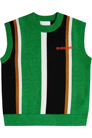 Burberry Gilet in lana e cashmere a righe