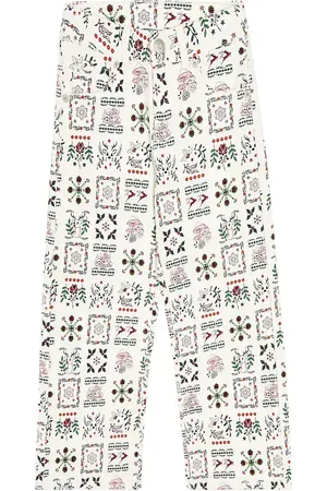 Kenzo Pantaloni in cotone con stampa