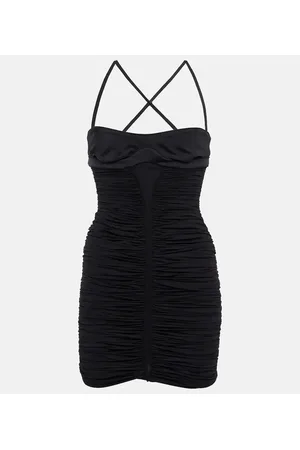 MUGLER Miniabito incrociato con ruches