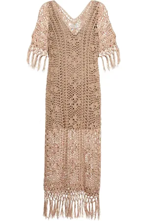 ANNA KOSTUROVA Abito lungo Savannah in crochet