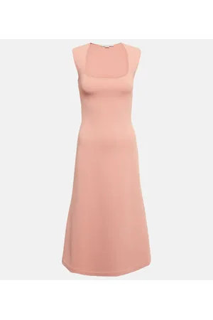 Stella McCartney Abito midi con scollo quadrato
